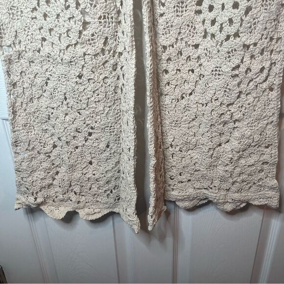 Solitaire SOLITAIRE Crochet Lace Pants Ankle Beige Natural Plus 1X NWT - Picture 6 of 12